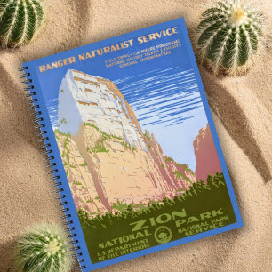Vintage Retro Zion National Park Travel Notebook