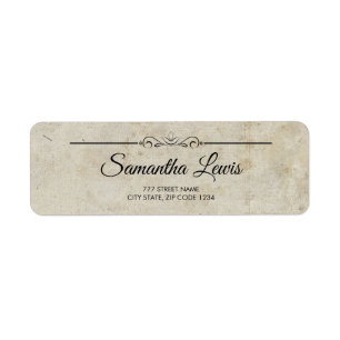 Vintage Return Address Label