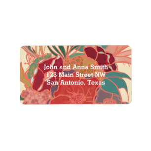 Vintage Return Address Labels - Tropical Floral