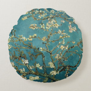 Vintage Reversible Van Gogh Almond Blossom Round Cushion