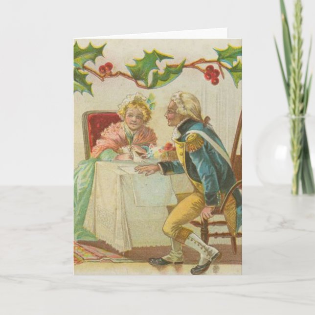 Vintage Revolutionary War Christmas Holiday Card (Front)