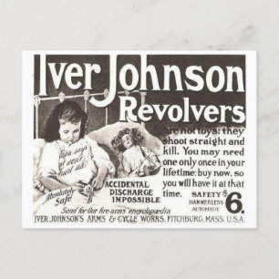 Vintage Revolver Ad Don't Try This At Home Postcard