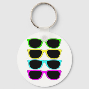 Vintage Rgb Fluo Sunglasses Key Ring