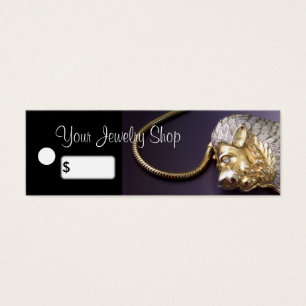 Vintage Rhinestone Lion Jewellery Price Tags