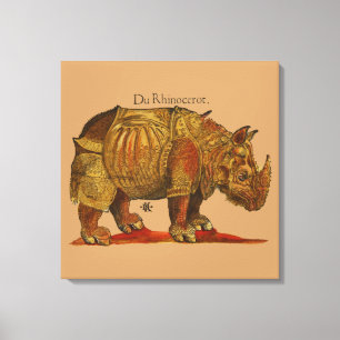 Vintage Rhino Durer's Rhinoceros Antique Canvas Print