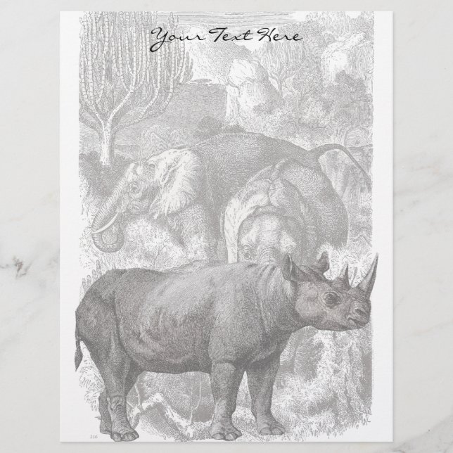 Vintage Rhino Letterhead (Front)