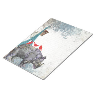 Vintage rhino notepad