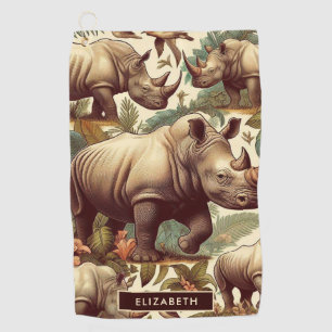 Vintage Rhino Seamless Golf Towel