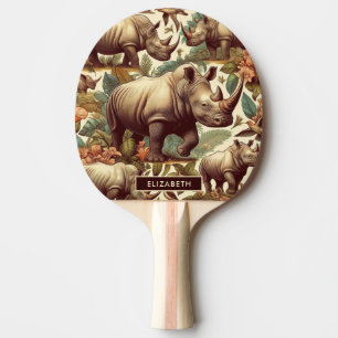 Vintage Rhino Seamless Ping Pong Paddle