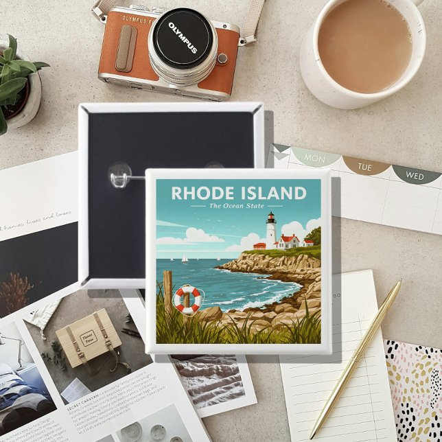 Vintage Rhode Island 15 Cm Square Badge (Creator Uploaded)