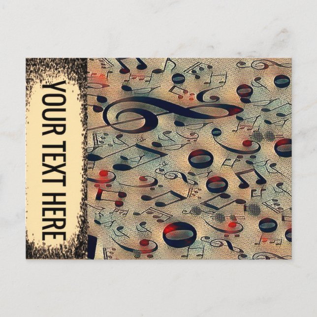 vintage rhythm announcement postcard (Front)