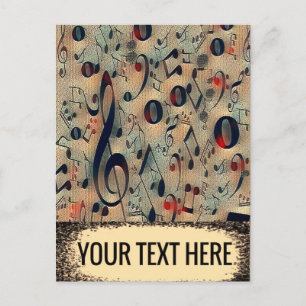 vintage rhythm holiday postcard