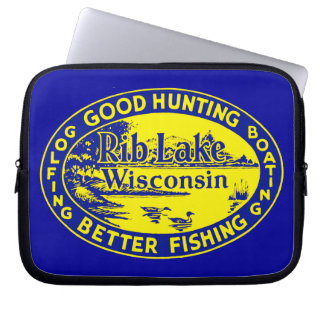 Vintage Rib Lake Wisconsin Laptop Sleeve