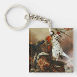 Vintage Richard Ansdell The Fight For The Standard Key Ring