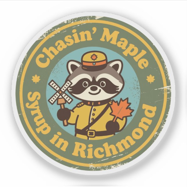 Vintage Richmond Maple Syrup Racoon (Front)