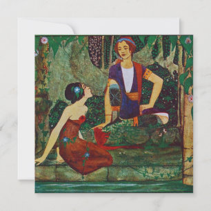 Vintage Rie Cramer Illustration Thank You Card