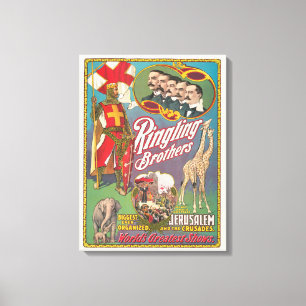 Vintage Ringling Brothers Circus Poster Canvas Print