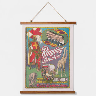 Vintage Ringling Brothers Circus Poster Hanging Tapestry