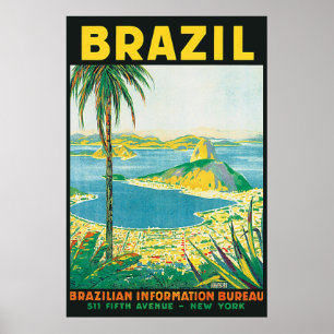 Vintage Rio Brazil Travel Poster