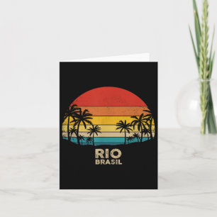 Vintage Rio De Janeiro - Brazil Beach Souvenir Card