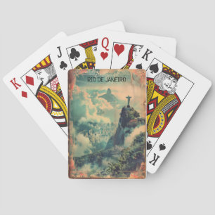 Vintage Rio de Janeiro Travel Jesus Statue Playing Cards