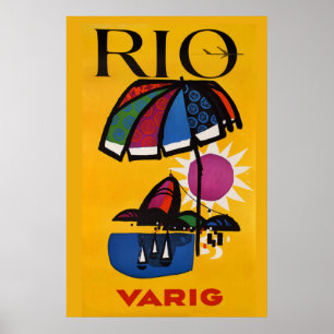 Vintage Rio de Janeiro Travel Poster