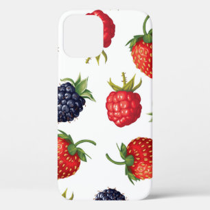 Vintage ripe berries pattern iPhone 12 case