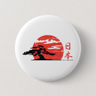 Vintage Rising Sun 6 Cm Round Badge