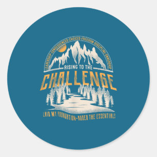 Vintage Rising To The Challenge Clical Conversatio Classic Round Sticker