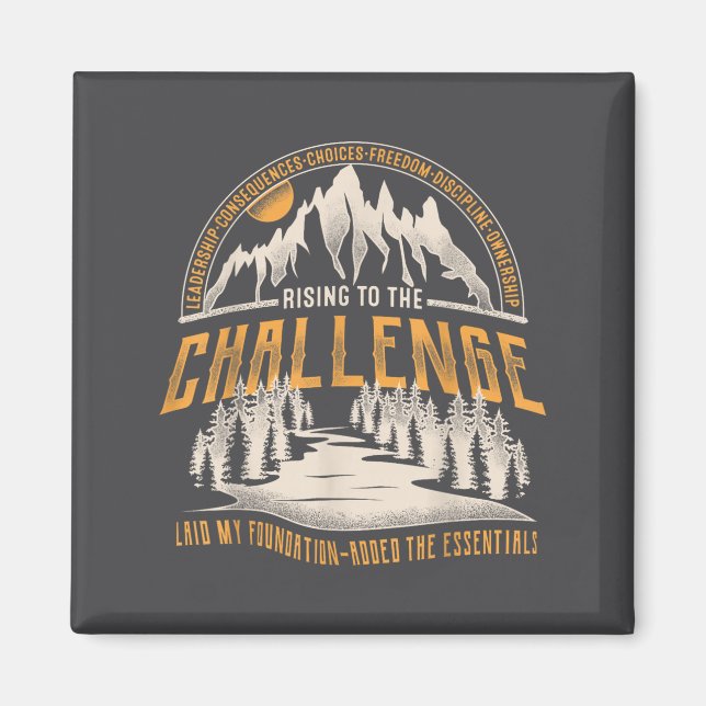 Vintage Rising To The Challenge Clical Conversatio Magnet (Front)