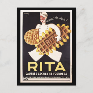Vintage Rita Biscuit Ad Postcard