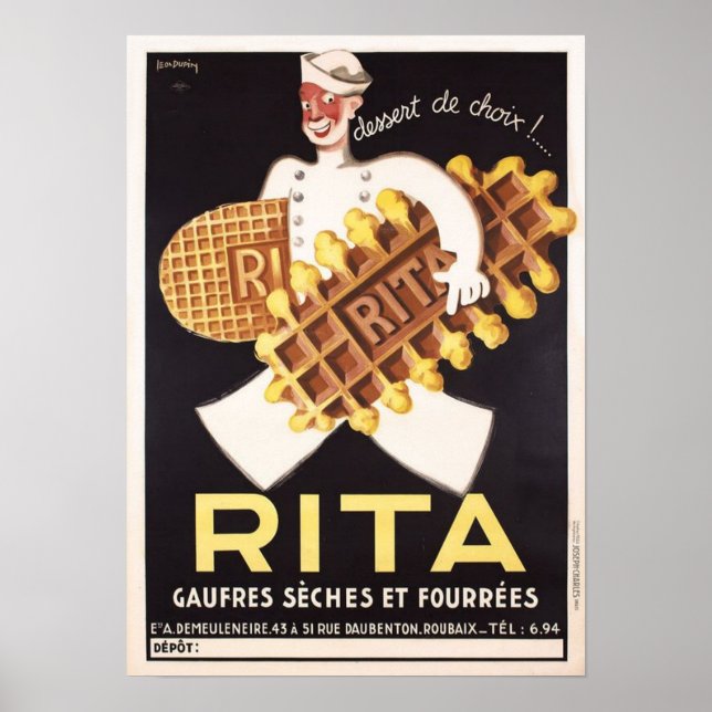 Vintage Rita Biscuit Ad Poster (Front)