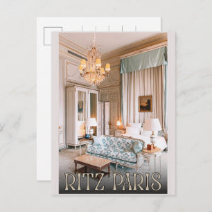 Vintage Ritz Paris 5Star luxury hotel france gifts Postcard