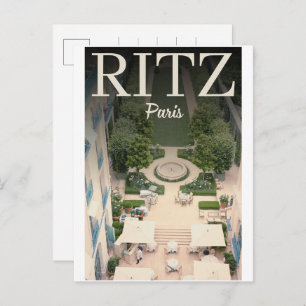 Vintage Ritz Paris 5Star luxury hotel france gifts Postcard