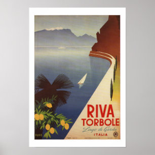 Vintage Riva Torbole Lago de Garda Italy Poster