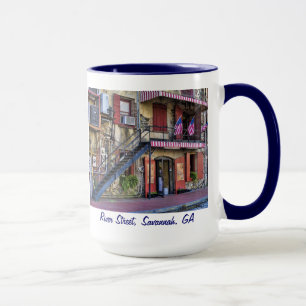 Vintage River Street Savannah Georgia Travel Photo Mug