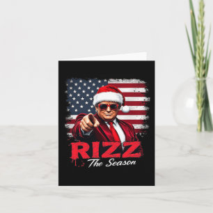 Vintage Rizz The Season Trump Christmas Santa Paja Card