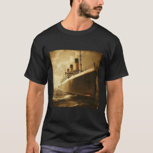Vintage Rms Titanic Cruise Ship Setting Sail Men W T-Shirt