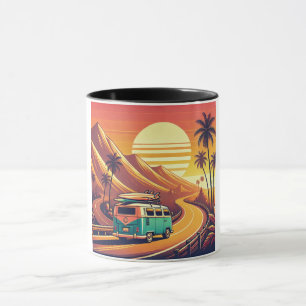 Vintage Road Trip Adventure Van Mug