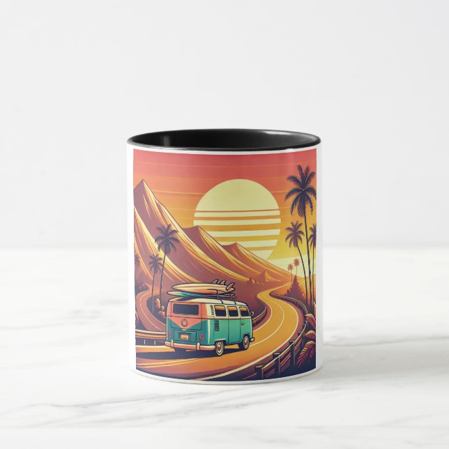 Vintage Road Trip Adventure Van Mug (Center)