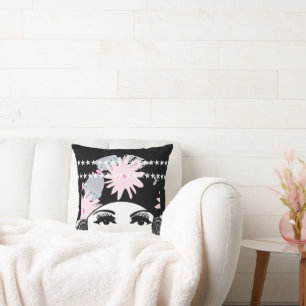 Vintage Roaring 20's Portrait Flapper Girl Cushion