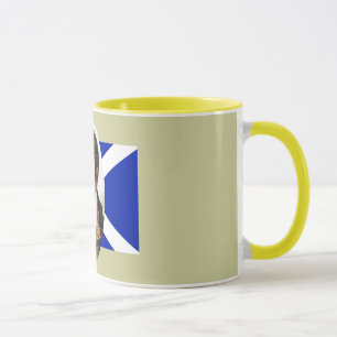 Vintage Robert Burns Portrait Saltire Mug
