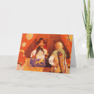 Vintage Robin Hood Meets Maid Marian by NC Wyeth Card