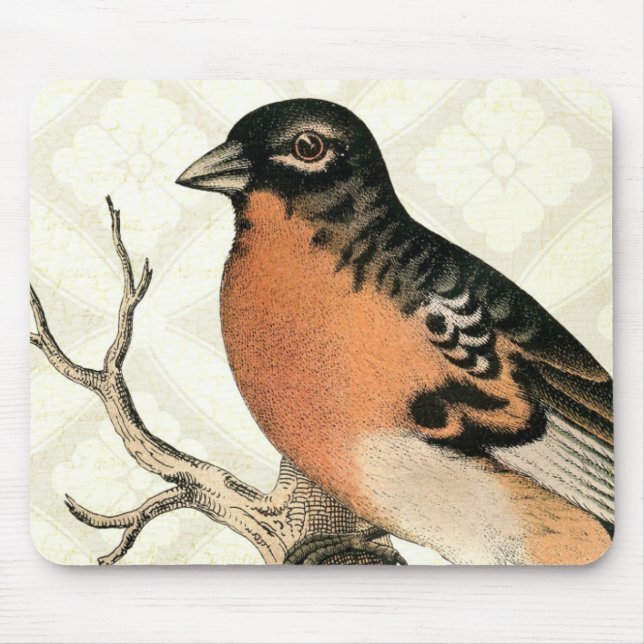 Vintage Robin Mouse Mat (Front)