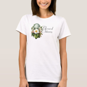 Vintage Robins Egg and Rose Blessed Ostara T-Shirt
