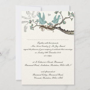 Vintage Robin's Egg Blue Wedding Invitations
