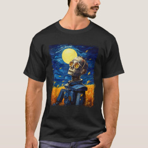 Vintage Robot art Van Gogh Toys Robot Builder Robo T-Shirt