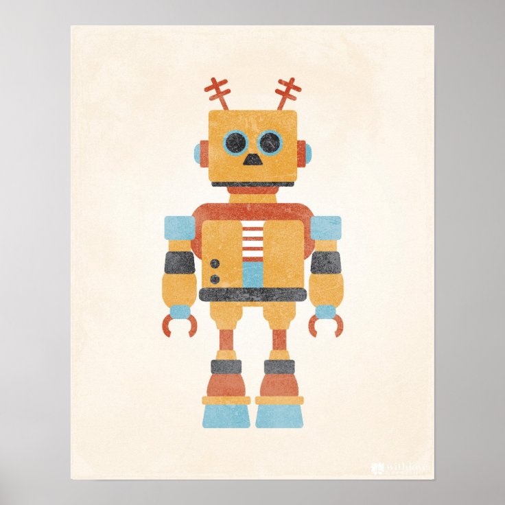 Vintage Robot Poster Zazzle