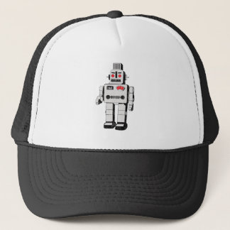 vintage robot trucker hat