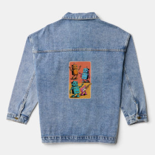 Vintage robots denim jacket